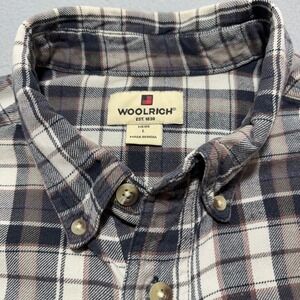 Woolrich Mens Size L Plaid Flannel Shirt Button Up Long Sleeve Classic